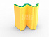 Мат кожзам LittleSport (100х200х10см) складной в 4 сложения зеленый/желтый