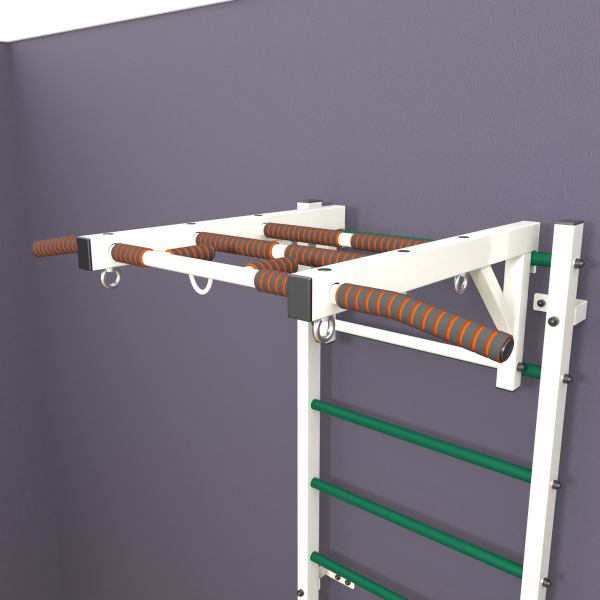 картинка Шведская стенка «LittleSport» White Long зеленые ступени от магазина Лазалка