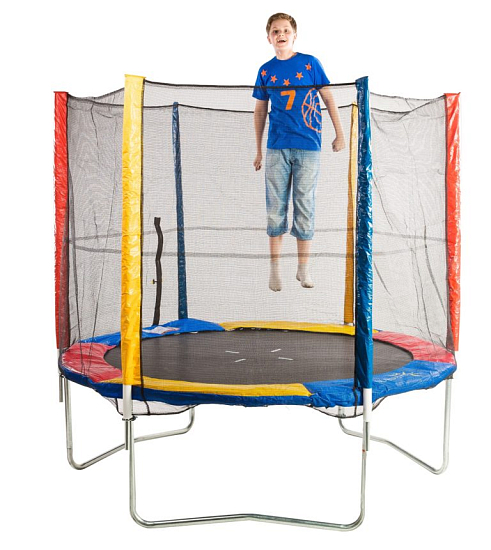 Батут с сеткой "Trampoline" multicolour диаметр 370см