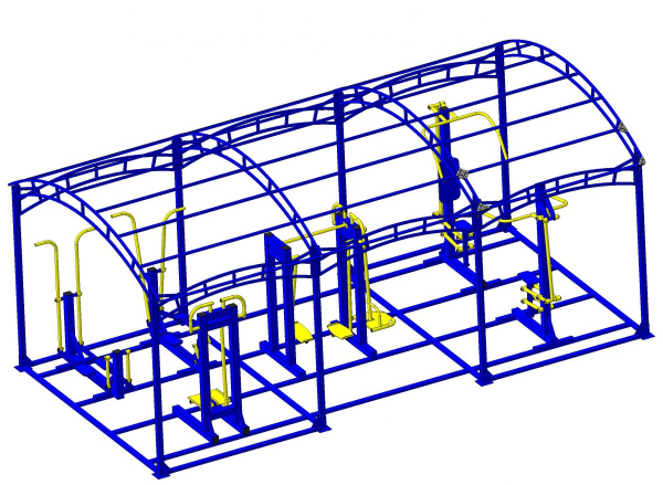 Навес для тренажеров Пионер 3*6 без обвязки