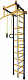 картинка Детский спортивный уголок ДСК "Лидер-1" Г-образный (Синий/Жёлтый, до 3,2 м., Широкий хват, ПВХ, ПВХ) от магазина Лазалка