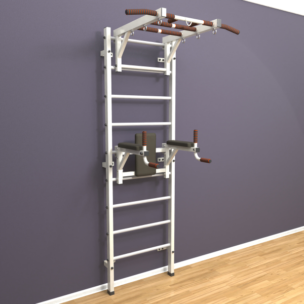 картинка Шведская стенка «LittleSport» White Long 2.0 белые ступени от магазина Лазалка